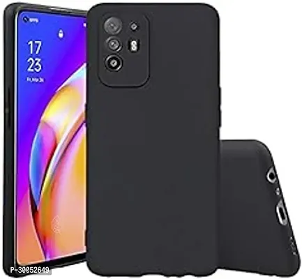 Oppo F19 Pro+ 5G Exculsive Silicon Candy with Anti Dust Plugs Shockproof Slim Back Cover Case for Oppo F19 Pro+ 5G Black