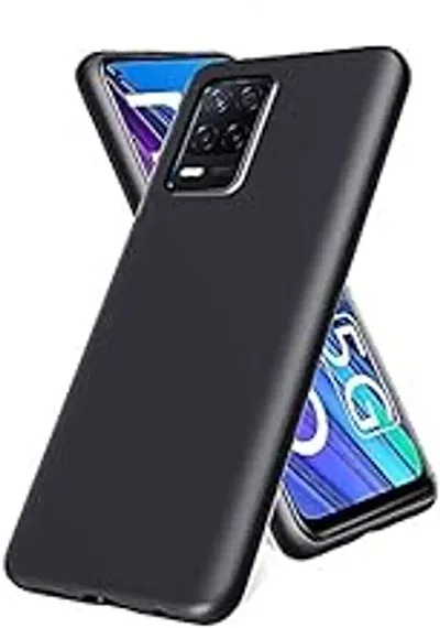 AARERED Ultra Thin and Slim Back Cover for Realme 8S/Realme 8 5G/Realme Narzo 30 5G Plain Black Matte Finish