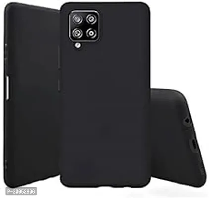 4 Sides Full Protection Silicon Back Cover Case for Samsung Galaxy F22 Black-thumb0