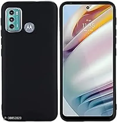 Motorola G60 Back Cover Camera Bump Protection Stylish Matte Silicon Flexible All Side Shock Proof Rubberised Case for Motorola G60 Black-thumb0