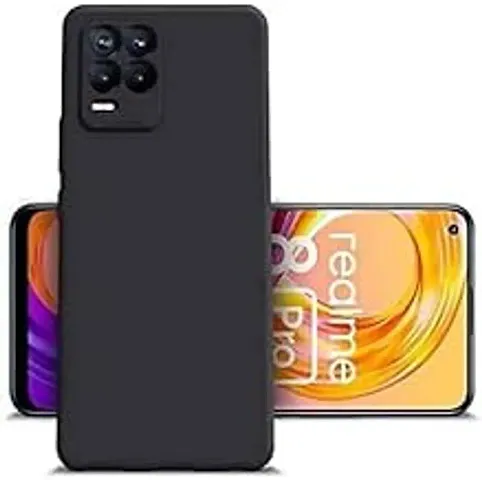 AARERED Shock Proof Back Cover for Realme 8S/Realme 8 5G/Realme Narzo 30 5G Plain Black Matte Finish