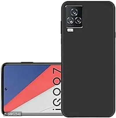 iQOO 7 Legend 5G Back Cover Camera Bump Protection Stylish Matte Silicon Flexible All Side Shock Proof Rubberised Case for iQOO 7 Legend 5G Black