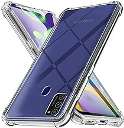 Shining Zon Silicon Flexible Shockproof Corner TPU Back Cover Case for Samsung Galaxy M21 / M30S -Transparent