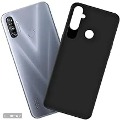 Realme Narzo 20A Back Cover Camera Bump Protection Stylish Matte Silicon Flexible All Side Shock Proof Rubberised Case for Realme Narzo 20A Black