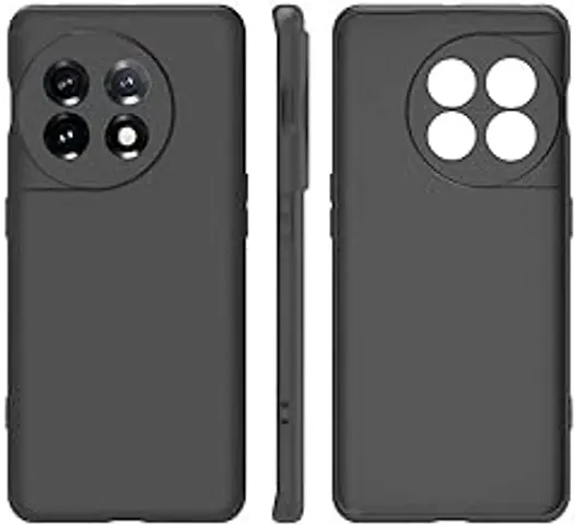 CELZO 4 Sides Full Protection Silicon Back Cover Case for OnePlus 11R / OnePlus 11 Ace 2 - (Black)