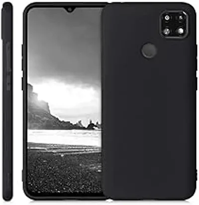 Poco C31 Back Cover Camera Bump Protection Stylish Matte Silicon Flexible All Side Shock Proof Rubberised Case for Poco C31 Black