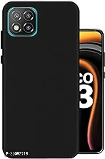 Poco C3 Back Cover Camera Bump Protection Stylish Matte Silicon Flexible All Side Shock Proof Rubberised Case for Poco C3 Black-thumb0