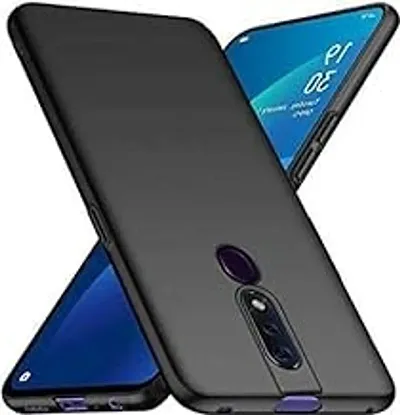 BAI AND KAKA Matte Flexible TPU Quicksand Back Case For Oppo F11 Pro (Black)