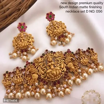 Traditional Alloy Golden Jewellery Set For Women