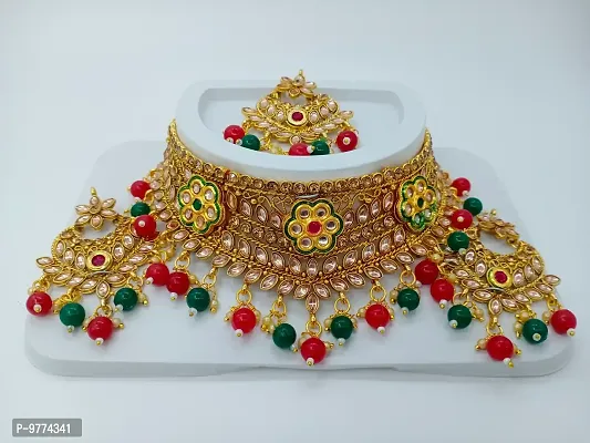 Traditional Alloy Multicoloured Jewellery Set For Women