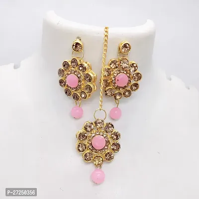 Shimmering Alloy Kundan Pearl Jewellery Set For Women-thumb2