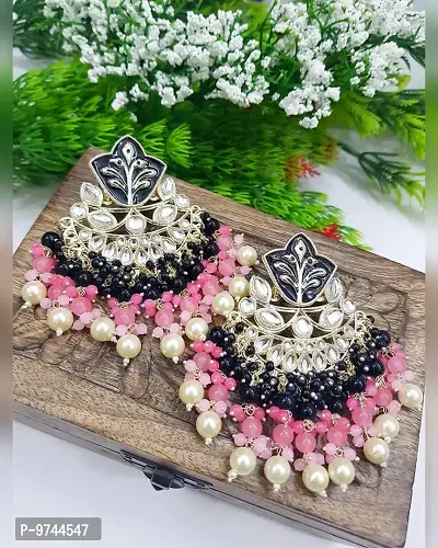 Traditional Alloy Black Earrings For Women-thumb0