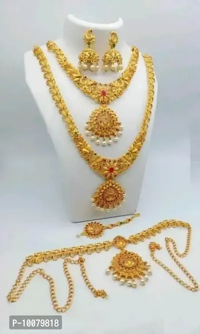 Trendy Indian bridal Matte Combo jewelry sets-thumb0
