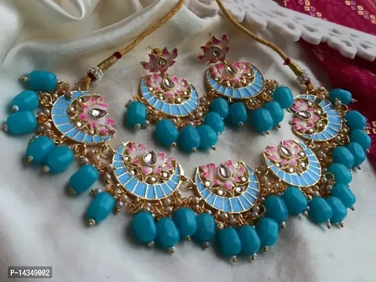 Designer Meenakari Beads Necklace Set