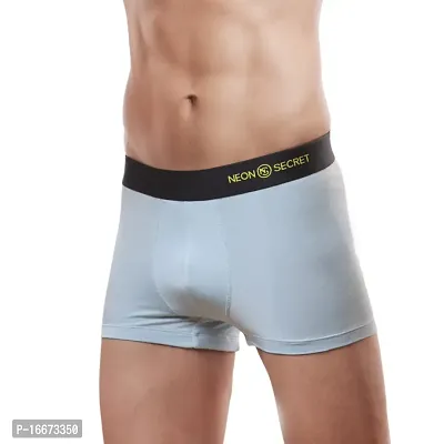 NEON SECRET Men's Underwear, IntelliSoft Antimicrobial Micro Modal Dualist  Illuminati Trunk | Men Regular Solid and Classic Trunk Snug Fit (Multicolor Combo Pack of 2)-thumb5