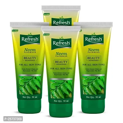 Torque Refresh Neem Face Wash for All Skin Types with Neem Extracts - 50ml (Pack of 4)