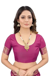 codeviser Designer Sarees Women's Banarasi Cotton Silk Saree With Blouse Piece (PINK)-thumb4