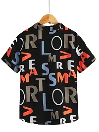 Arihant Craft Art Boy's Printed Casual Wear Shirt (6-7 Years, Black)-thumb1