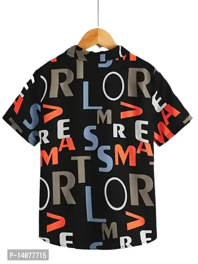 Arihant Craft Art Boy's Printed Casual Wear Shirt (6-7 Years, Black)-thumb2