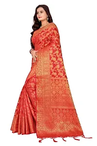 Codeviser Women's Silk Saree With Blouse Piece (Codeviser_Red)-thumb1