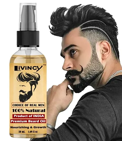 Livincy Natural Beard growth oil  best beard oil for men, beard growth oil, advance beard oil, patchy beard growth, dhadhi oil, beard oil for preventing white beard, natural beard growth oil 50ml