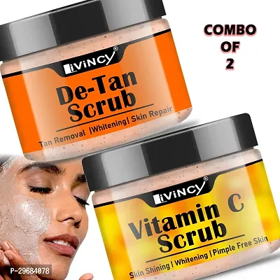 Vincy Face Scrub For Glowing Skin 100gm Each Pack of 2-thumb0