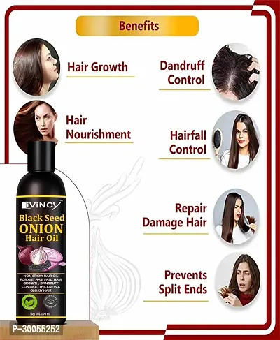 Vincy Blackseed Onion Hair Oil for Hair Regrowth 100ml Pack of 3-thumb4