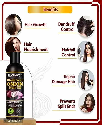 Vincy Blackseed Onion Hair oil For Anti Dandruff Pack of 2 | 100ml Each-thumb4