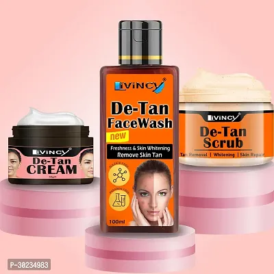 De-Tan Face Wash, Scrub and Cream Combo