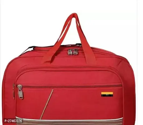 Elegant Red Polyester Solid Travel Duffel Bags-thumb0