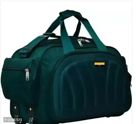 Elegant Green Nylon Solid Travel Duffel Bags-thumb0