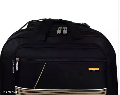 Elegant Black Polyester Solid Travel Duffel Bags-thumb0