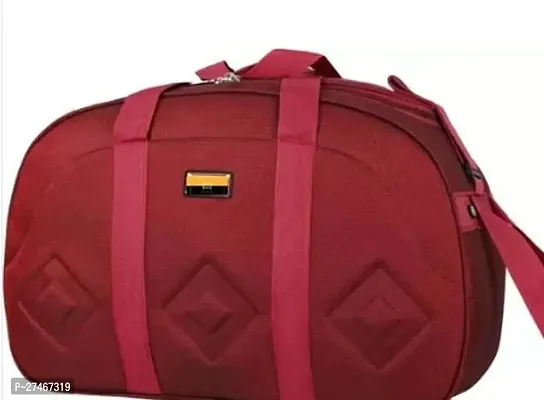 Elegant Red Nylon Solid Travel Duffel Bags-thumb0