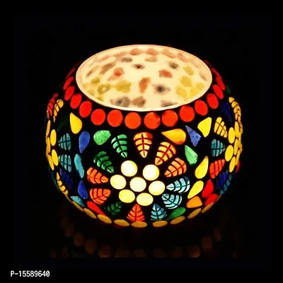 RV Art Glass Mosaic Tealight Candle Holder (Pack of 1 pic) Mosaic Candle Holder, Diwali Candle Holder, tealight Holder, Diwali Gift, Best Gift for Diwali, Diwali Decoration T25-thumb5