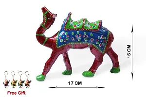 Rv_Art Handcrafted Set of 2 Showpiece Camel for Decoration and Gift Purpose (Red-thumb2