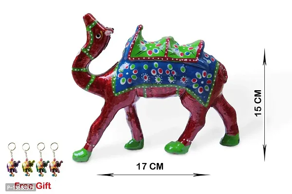 Rv_Art Handcrafted Set of 2 Showpiece Camel for Decoration and Gift Purpose (Red-thumb3