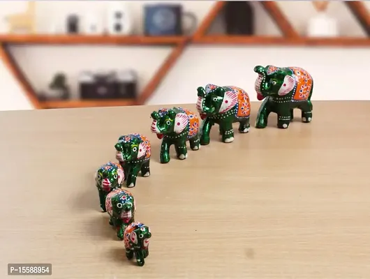 Rv_Art Handcrafted Set of 7 Elephant Decorative Showpiece Item for Girl/Boy Friend Christmas New Year-thumb4