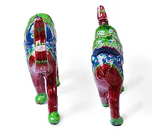 Rv_Art Handcrafted Set of 2 Showpiece Camel for Decoration and Gift Purpose (Red-thumb1