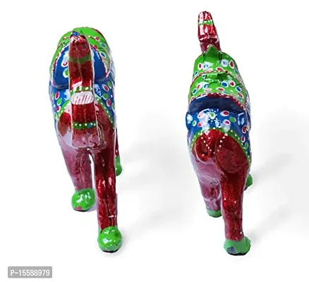 Rv_Art Handcrafted Set of 2 Showpiece Camel for Decoration and Gift Purpose (Red-thumb2