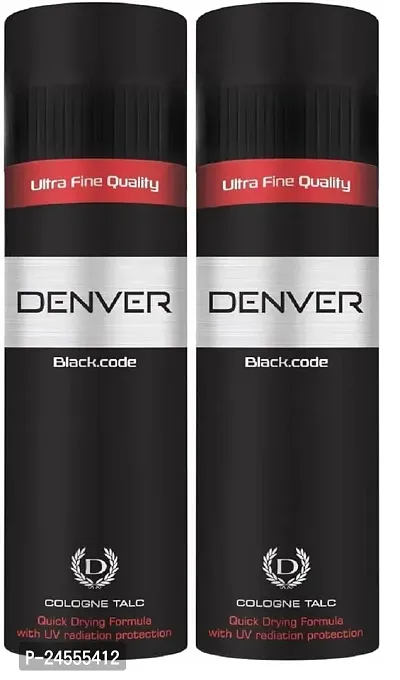 DENVER Black Code Cologne Talc Combo (Pack of 2)