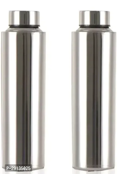 Modern Stainless Steel Solid Water Bottle, 500ml, Pack of 2-thumb0