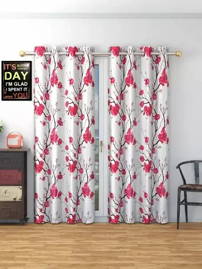 Radhey-Radhey D?cor Fancy Floral Polyester Curtains Set of 2 pcs.