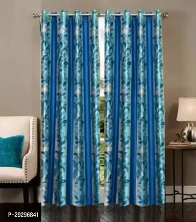 152 cm 5 ft Polyester Semi Transparent Window Curtain Pack Of 2-thumb0