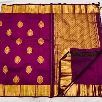 Fancy Banarasi Silk Saree With Blouse Piece For Women