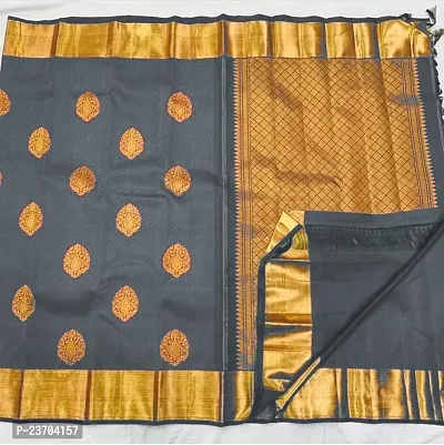 Fancy Banarasi Silk Saree With Blouse Piece For Women-thumb0