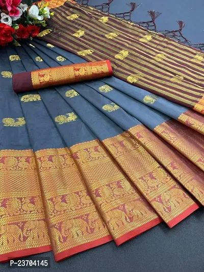 Fancy Banarasi Silk Saree With Blouse Piece For Women