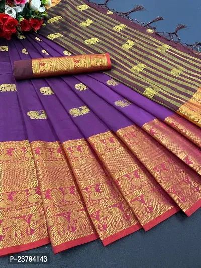 Fancy Banarasi Silk Saree With Blouse Piece For Women