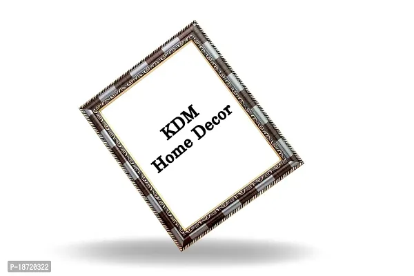 KDM HOME DECOR Photo frame 4x6 Inch Black  White Check pattern Flexible Glass  Synthetic Wood Hanging/Table Top Modern Photo Frame for Wall Decoration-thumb2