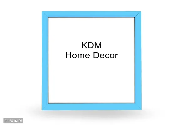 KDM HOME DECOR Photo frame 4x6 Inch Set of 2 Cyan/Sky Blue Color flexible Glass  Synthetic Wood Modern Photo Frames for Table To/Wall Hanging Stick-thumb2