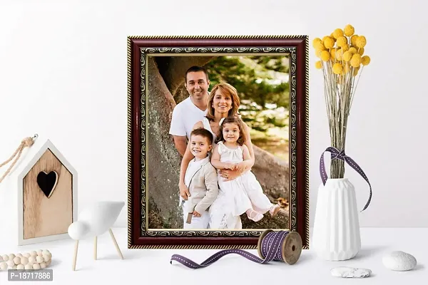 KDM HOME DECOR Photo frame 3.5x5 inch (postcard size) set of 2 Maroon Color Table Top/Wall Decoration Hanging-thumb3